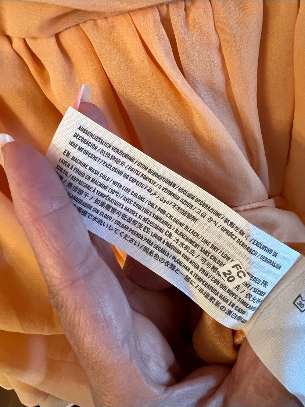 Abercrombie & Fitch Orange plunge mini dress pleated waist & flowing skirt sz XS - Picture 7 of 11